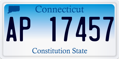 CT license plate AP17457
