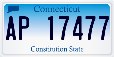 CT license plate AP17477