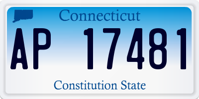 CT license plate AP17481