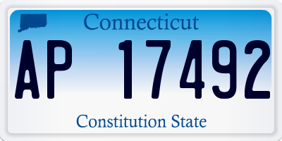 CT license plate AP17492