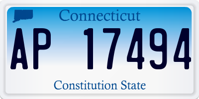 CT license plate AP17494