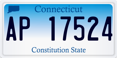 CT license plate AP17524