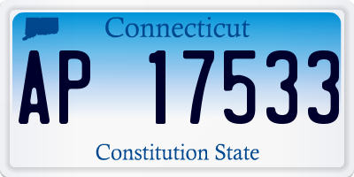 CT license plate AP17533