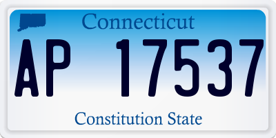 CT license plate AP17537