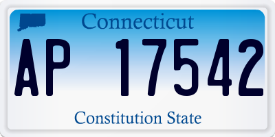 CT license plate AP17542