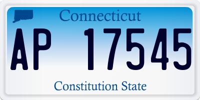 CT license plate AP17545