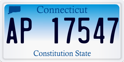 CT license plate AP17547