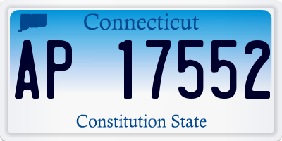 CT license plate AP17552