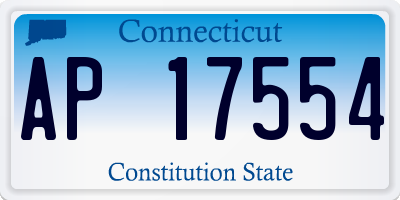 CT license plate AP17554