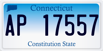 CT license plate AP17557