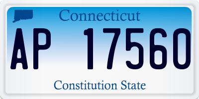 CT license plate AP17560