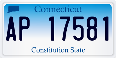 CT license plate AP17581