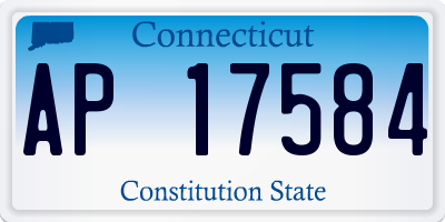 CT license plate AP17584