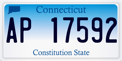 CT license plate AP17592