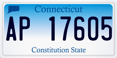 CT license plate AP17605