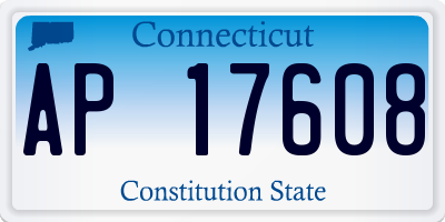 CT license plate AP17608