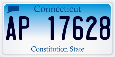 CT license plate AP17628