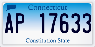 CT license plate AP17633