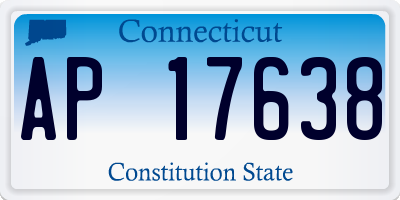 CT license plate AP17638