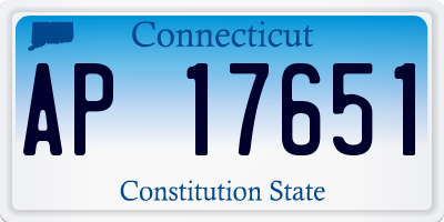 CT license plate AP17651