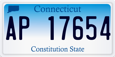 CT license plate AP17654