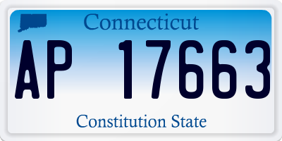 CT license plate AP17663