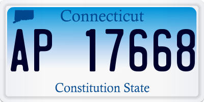 CT license plate AP17668