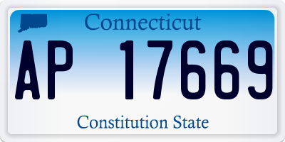 CT license plate AP17669