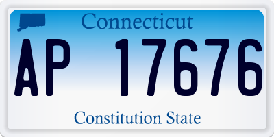 CT license plate AP17676