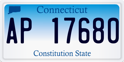 CT license plate AP17680