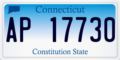 CT license plate AP17730
