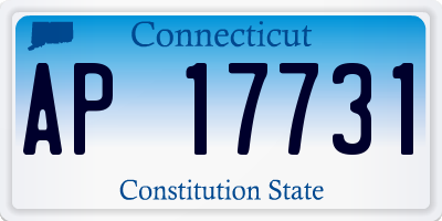 CT license plate AP17731