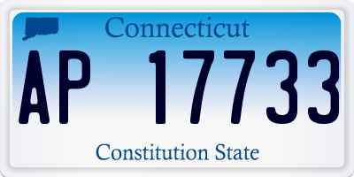 CT license plate AP17733