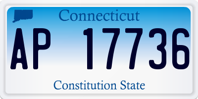 CT license plate AP17736