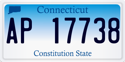 CT license plate AP17738