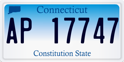 CT license plate AP17747