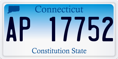CT license plate AP17752