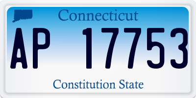 CT license plate AP17753
