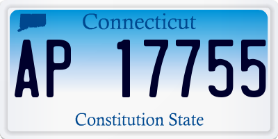 CT license plate AP17755