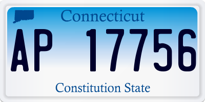 CT license plate AP17756
