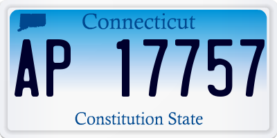 CT license plate AP17757