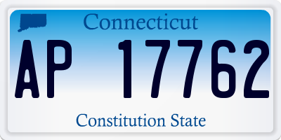 CT license plate AP17762