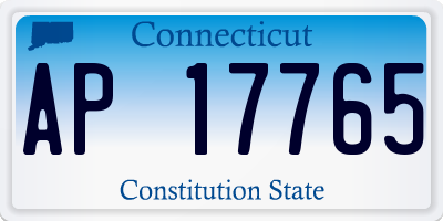 CT license plate AP17765