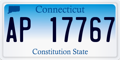 CT license plate AP17767