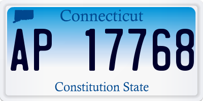 CT license plate AP17768