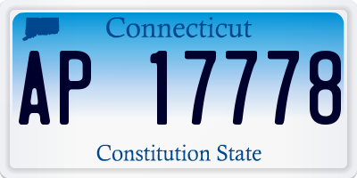 CT license plate AP17778