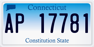 CT license plate AP17781
