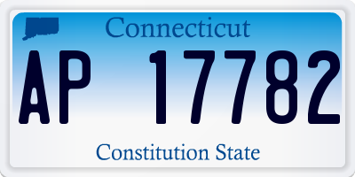 CT license plate AP17782