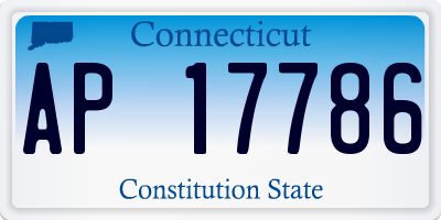 CT license plate AP17786