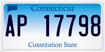 CT license plate AP17798